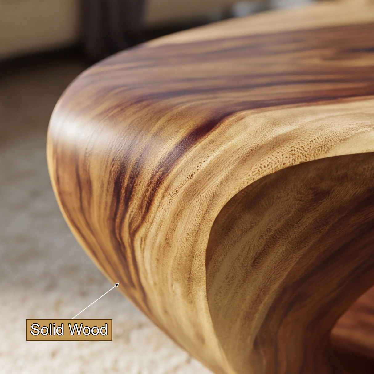 Vortessa Sculpted Solid Wood Coffee Table SPA348982 - Timberustic Coffee Table