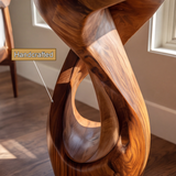 Xavionis Solid Wood Sculpted Pedestal Stand