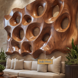 Zavero Sculpted Solid Wood Wall Art