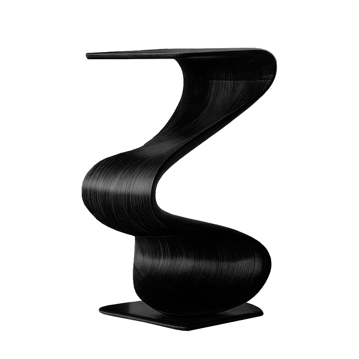 Zepharic Solid Wood Sculpted Pedestal Stand Black - Timberustic Pedestal Stand