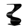 Zepharic Solid Wood Sculpted Pedestal Stand Black - Timberustic Pedestal Stand