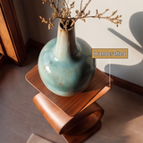 Zepharic Solid Wood Sculpted Pedestal Stand