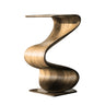 Zepharic Solid Wood Sculpted Pedestal Stand Natural Oak - Timberustic Pedestal Stand