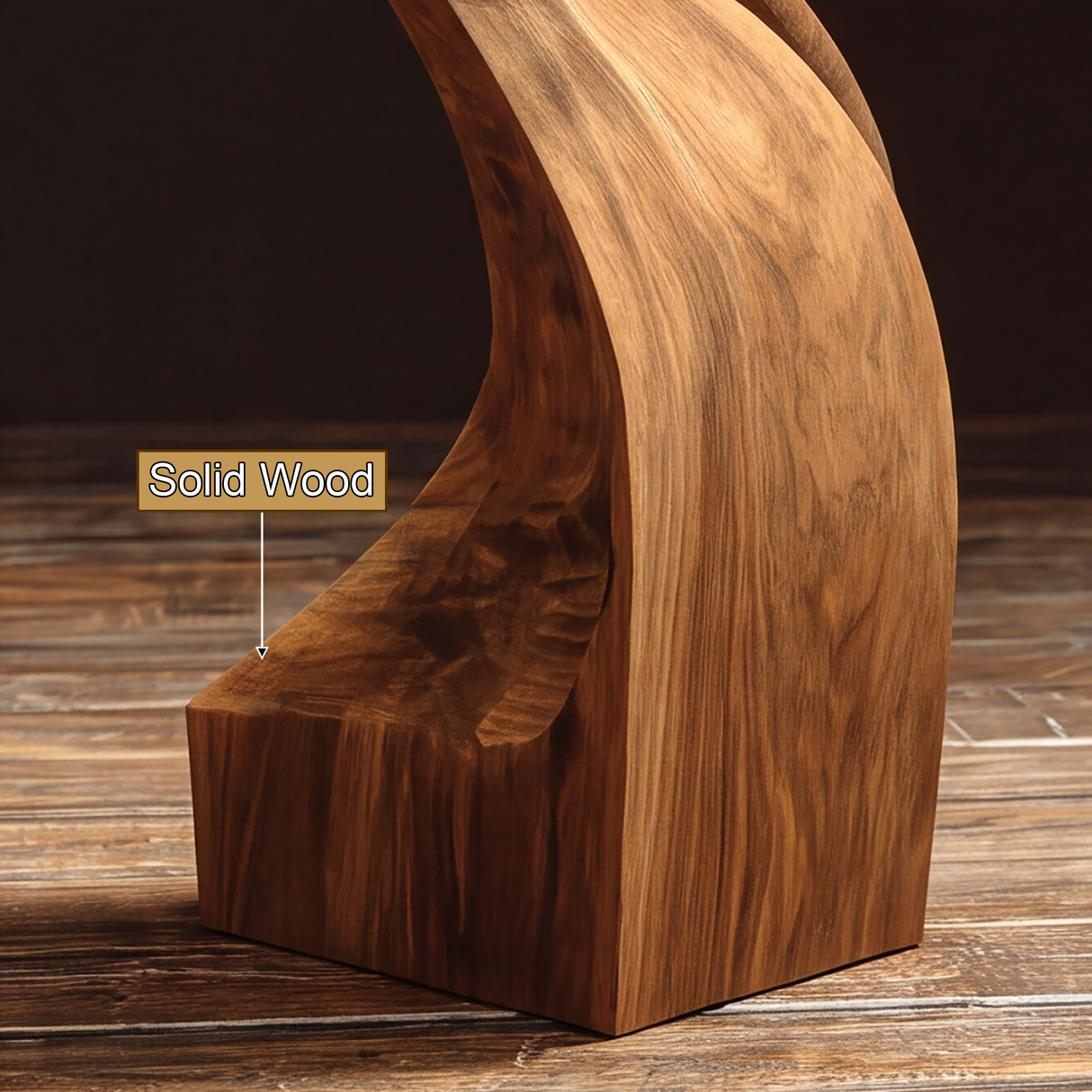Zepharion Sculpted Solid Wood Pedestal Stand