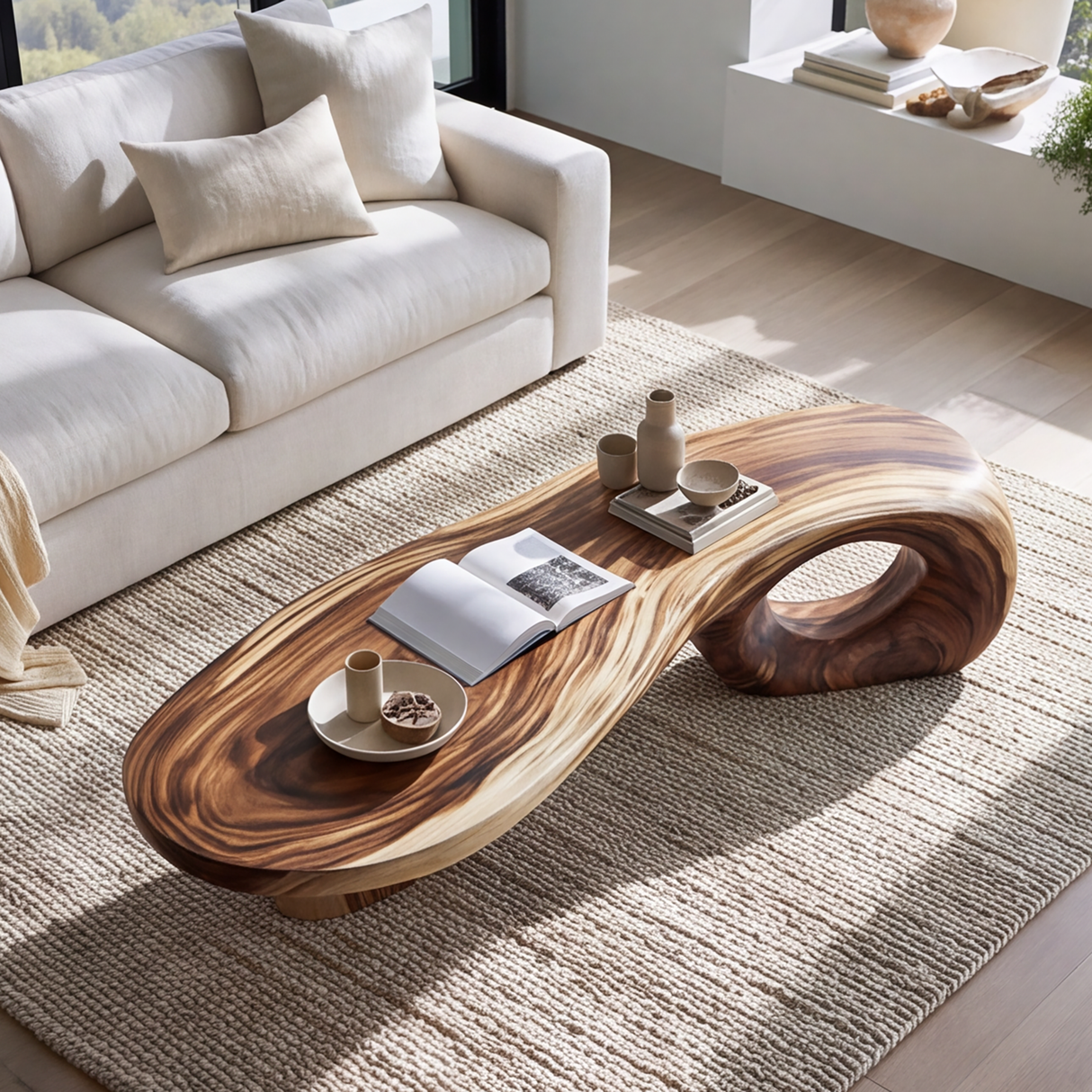 Zephorin Handcrafted Solid Wood Coffee Table - TimbeRustic Coffee Table