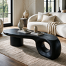 Zephorin Handcrafted Solid Wood Coffee Table Black - TimbeRustic Coffee Table