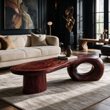 Zephorin Handcrafted Solid Wood Coffee Table Mahogany - TimbeRustic Coffee Table