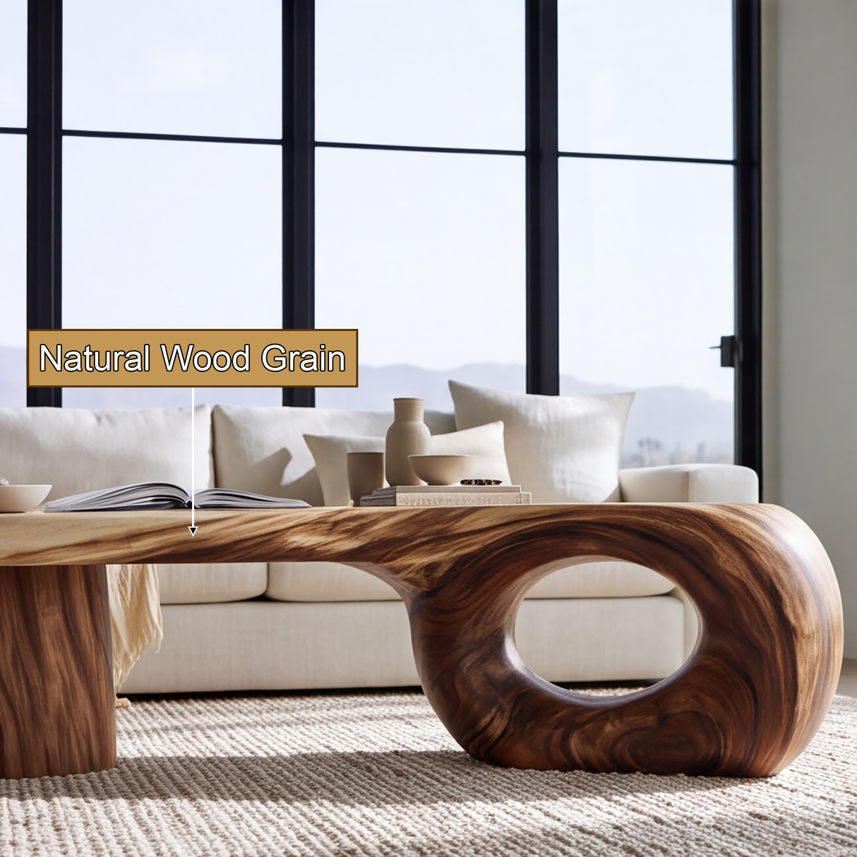 Zephorin Handcrafted Solid Wood Coffee Table - TimbeRustic Coffee Table