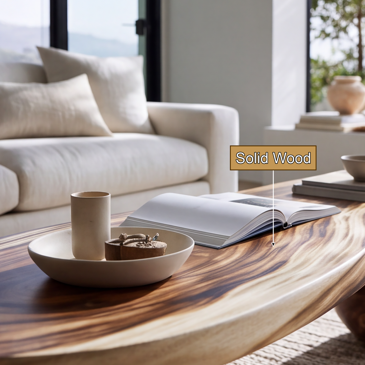 Zephorin Handcrafted Solid Wood Coffee Table - TimbeRustic Coffee Table