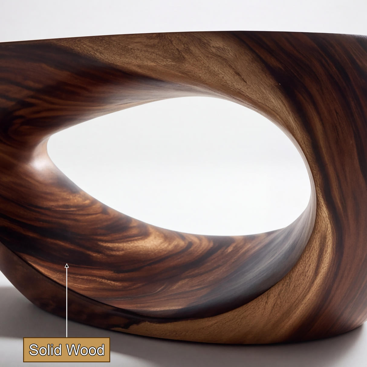 Zephyron Sculpted Solid Wood Coffee Table - TimbeRustic Coffee Table