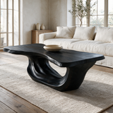 Zeravon Handcrafted Solid Wood Coffee Table Black - Timberustic Coffee Table
