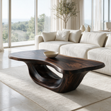 Zeravon Handcrafted Solid Wood Coffee Table Dark Walnut - Timberustic Coffee Table
