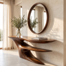 Zorathis Sculpted Solid Wood Console Table Brown - Timberustic Console Table