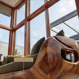 Zorveth Solid Wood Sculpted Sofa