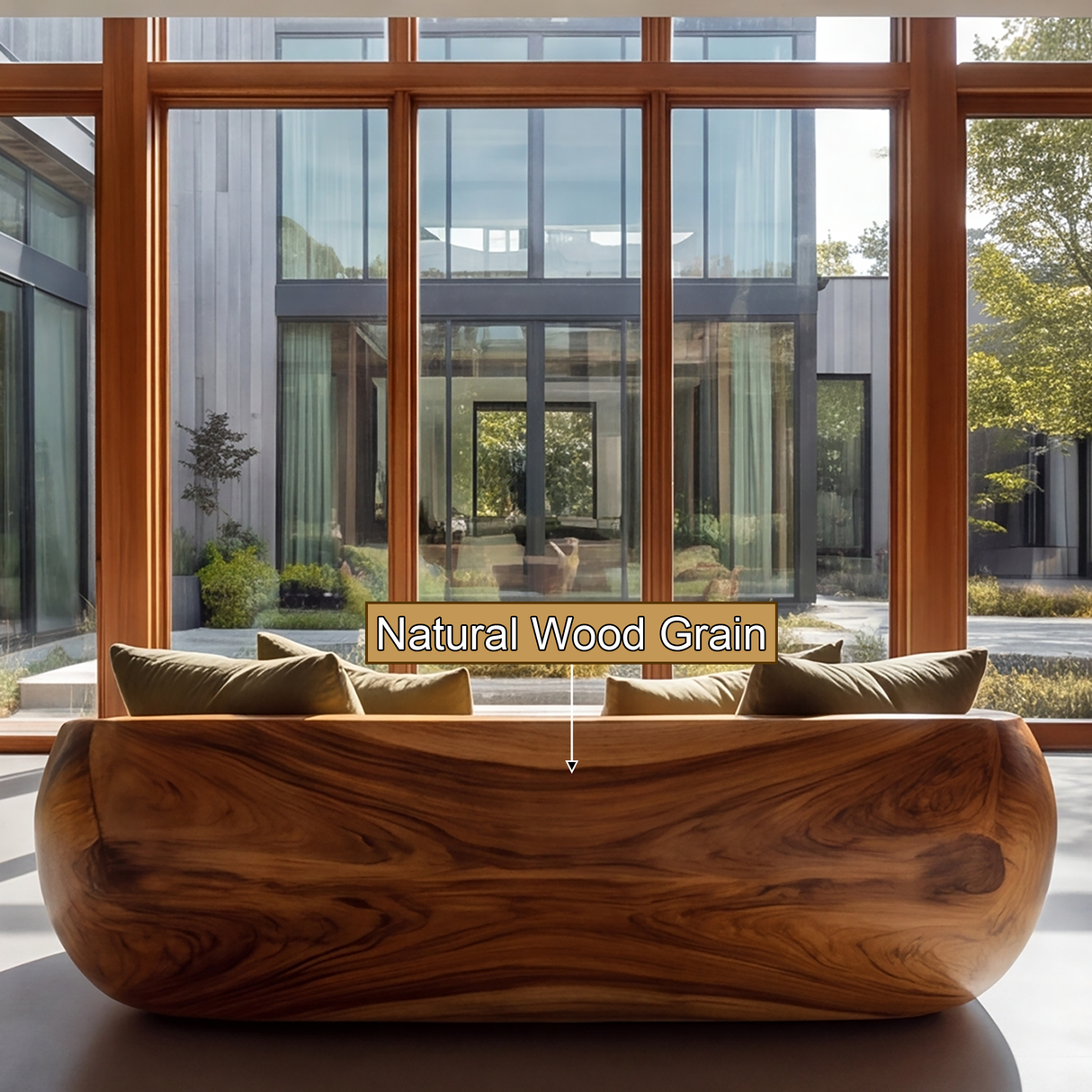Zorveth Solid Wood Sculpted Sofa