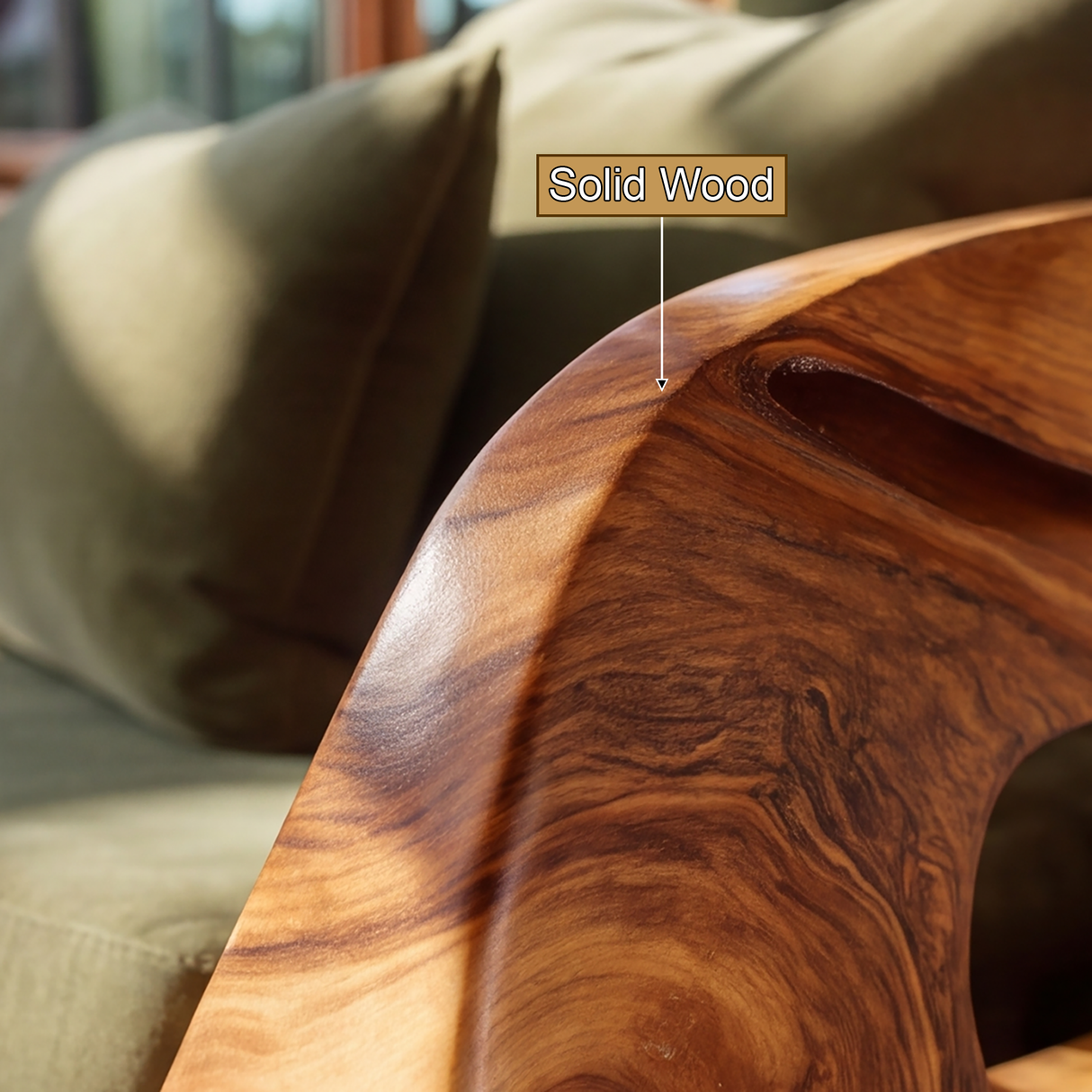 Zorveth Solid Wood Sculpted Sofa