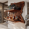 Thornmere Live Edge Handcrafted Floating Wine Shelf SPA623534 Brown - Timberustic Floating Wine Shelf