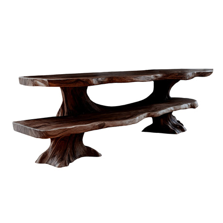 Timeless Craftsmanship Solid Wood Live Edge TV Cabinet