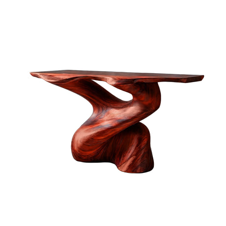 Torrenta Sculpted Solid Wood Console Table Mahogany - Timberustic Console Table