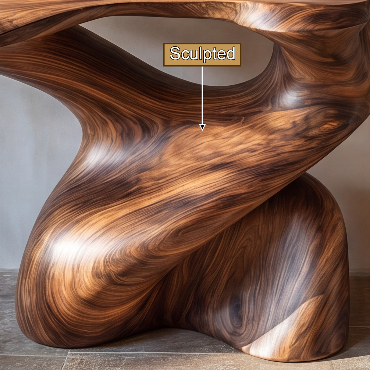 Torrenta Sculpted Solid Wood Console Table