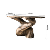 Torrenta Sculpted Solid Wood Console Table