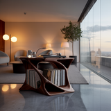 Torsona Twisted Hollow Solid Wood Record Player Stand