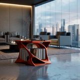 Torsona Twisted Hollow Solid Wood Record Player Stand