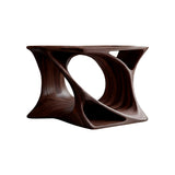 Torsona Twisted Hollow Solid Wood Record Player Stand