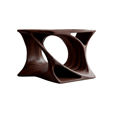 Torsona Twisted Hollow Solid Wood Record Player Stand