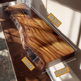 Torvane Live Edge Solid Wood Floating Shelf SPA354359 - Timberustic Floating Shelf