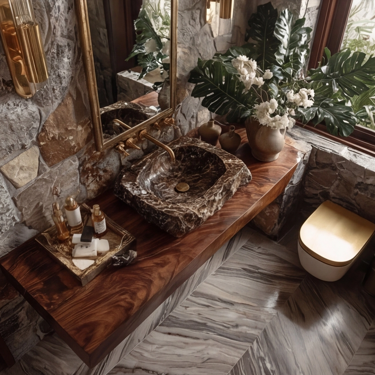 Torvane Solid Wood Floating Bathroom Vanity SPA128438 - Timberustic Floating Bathroom Vanity
