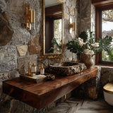 Torvane Solid Wood Floating Bathroom Vanity SPA128438 - Timberustic Floating Bathroom Vanity