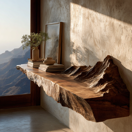 Torvann Handcrafted Mountain Floating Shelf - Timberustic Floating Shelf