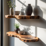 Torvello Live Edge Solid Wood Floating Shelf SPA965832 - Timberustic Floating Shelf