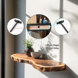 Torvello Live Edge Solid Wood Floating Shelf SPA965832 - Timberustic Floating Shelf