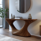 Torvethra Sculpted Solid Wood Console Table - Timberustic Console Table