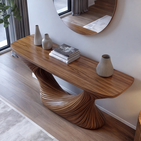 Torvethra Sculpted Solid Wood Console Table - Timberustic Console Table