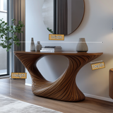 Torvethra Sculpted Solid Wood Console Table - Timberustic Console Table