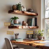 Torvyn Live Edge Solid Wood Floating Shelf SPA302306 - Timberustic Floating Shelf