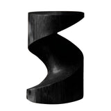 Torvyn Monolithic Twist Solid Wood Pedestal Stand Black - Timberustic Pedestal Stand