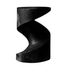 Torvyn Monolithic Twist Solid Wood Pedestal Stand Black - Timberustic Pedestal Stand
