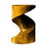 Torvyn Monolithic Twist Solid Wood Pedestal Stand Teak - Timberustic Pedestal Stand