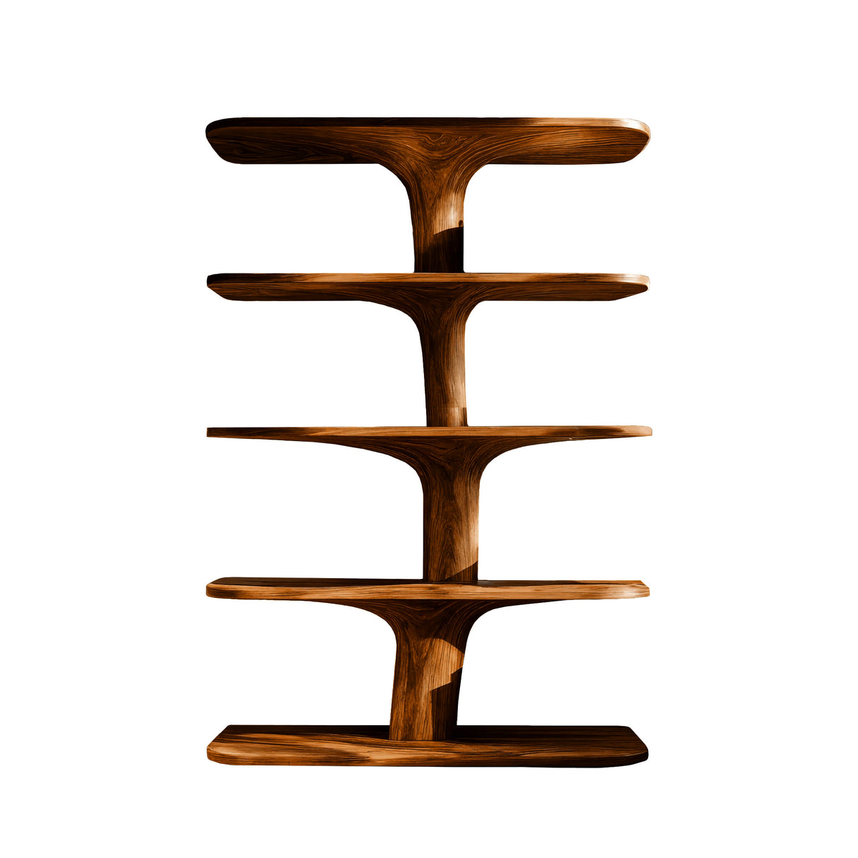 Treeform Branch Handcrafted Solid Wood Bookshelf