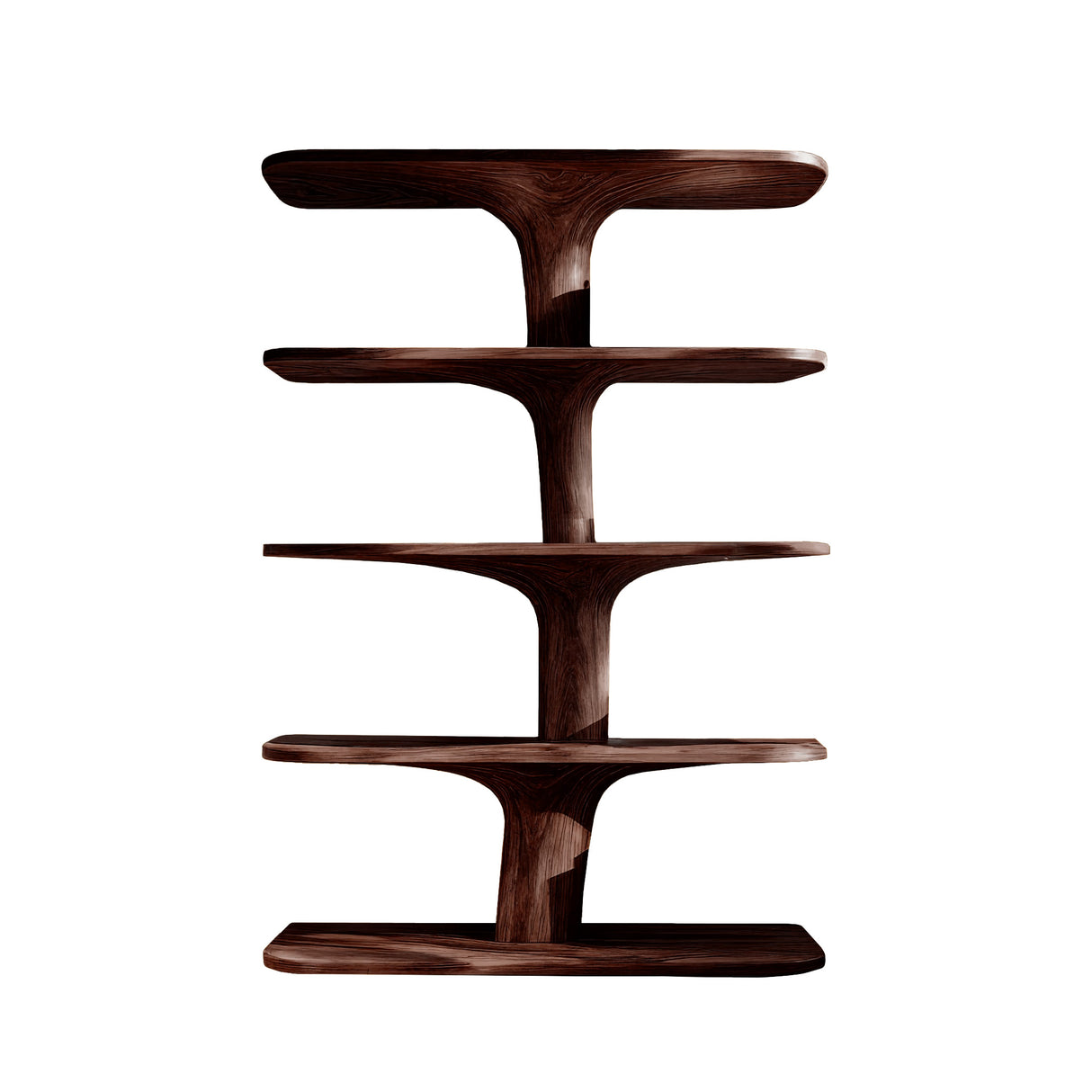 Treeform Branch Handcrafted Solid Wood Bookshelf