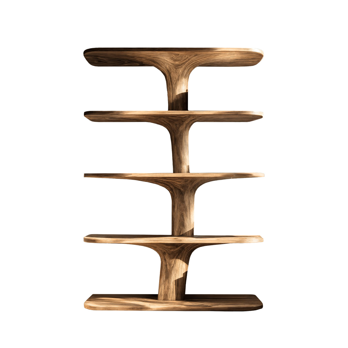 Treeform Branch Handcrafted Solid Wood Bookshelf