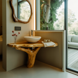 Treeform Solid Wood Corner Bathroom Vanity