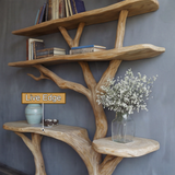 Trevaryn Sculpted Solid Wood Console Table with Shelves - Timberustic Console Table with Shelves