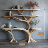 Trevaryn Sculpted Solid Wood Console Table with Shelves - Timberustic Console Table with Shelves