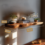 Trevion Live Edge Solid Wood Floating Shelf SPA625413 - Timberustic Floating Shelf