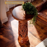 Trevion Solid Wood Pedestal Stand - Timberustic Pedestal Stand
